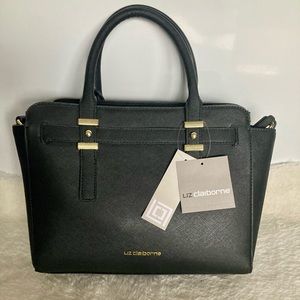 NWT Liz Claiborne mini tuxedo satchel - Black
